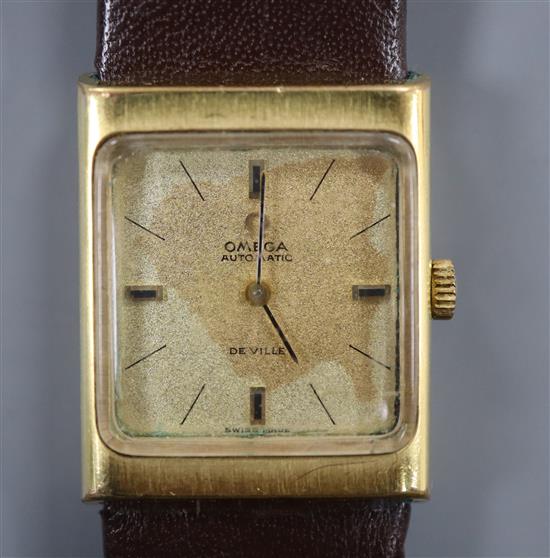 A ladys steel and gold plated Omega de Ville automatic wristwatch,